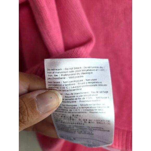 Valentino Women Pink 100% Cashmere Made in Italy Square Neck Sweater size Medium - Picture 10 of 12